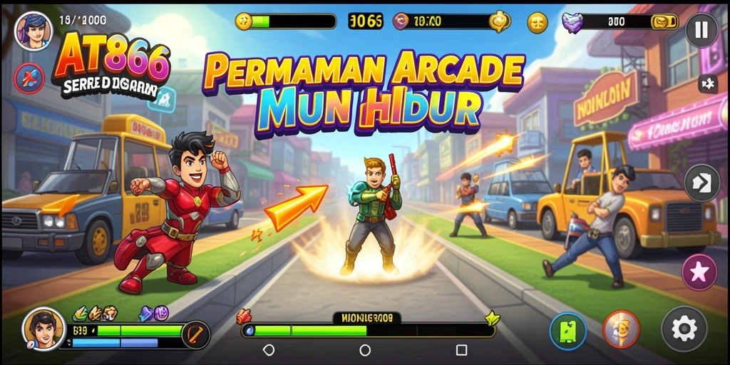 Tampilan gameplay seru AT866 dengan grafis colorful.