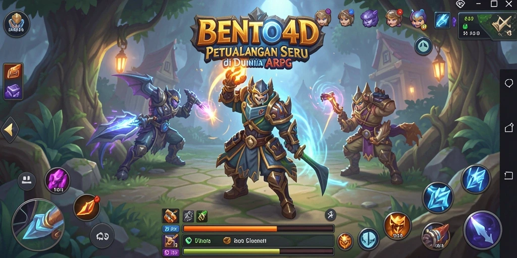 Screenshot menampilkan aksi pertarungan seru di dalam BENTO4D.