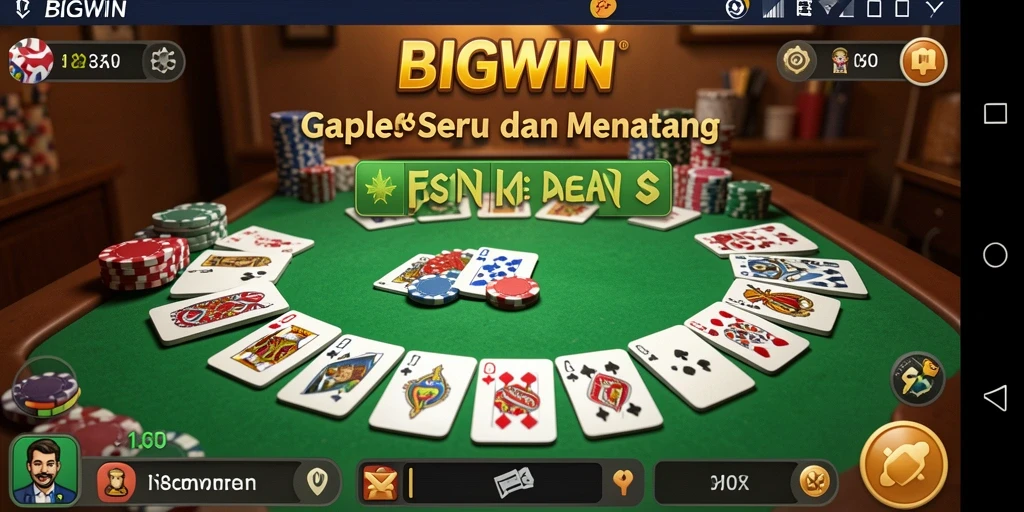 Tampilan gameplay Gaple yang seru dan dinamis.