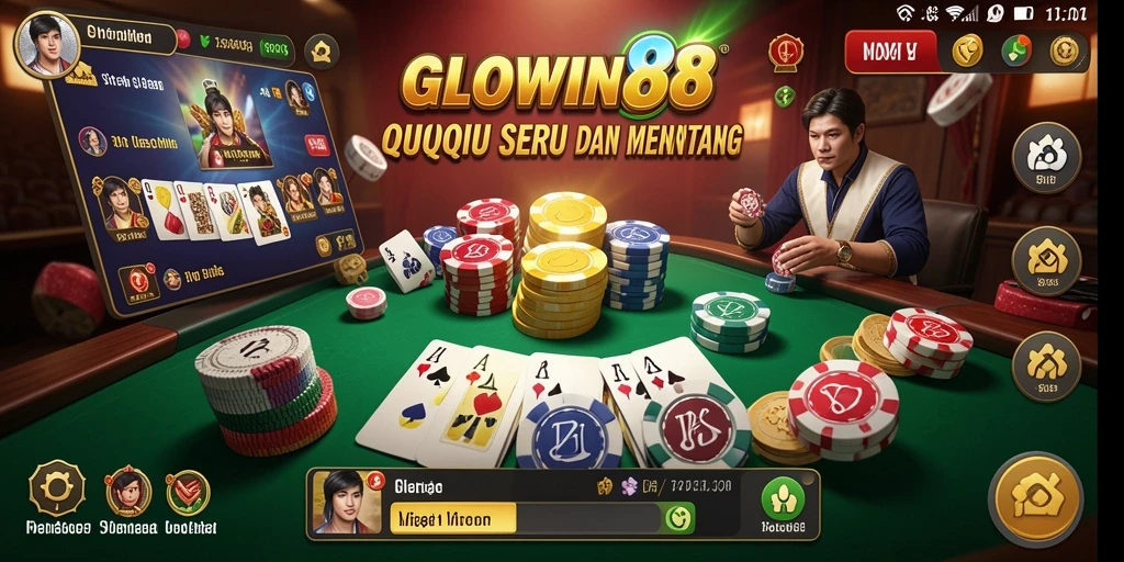 Tampilan gameplay seru dan menantang di GLOWIN88.