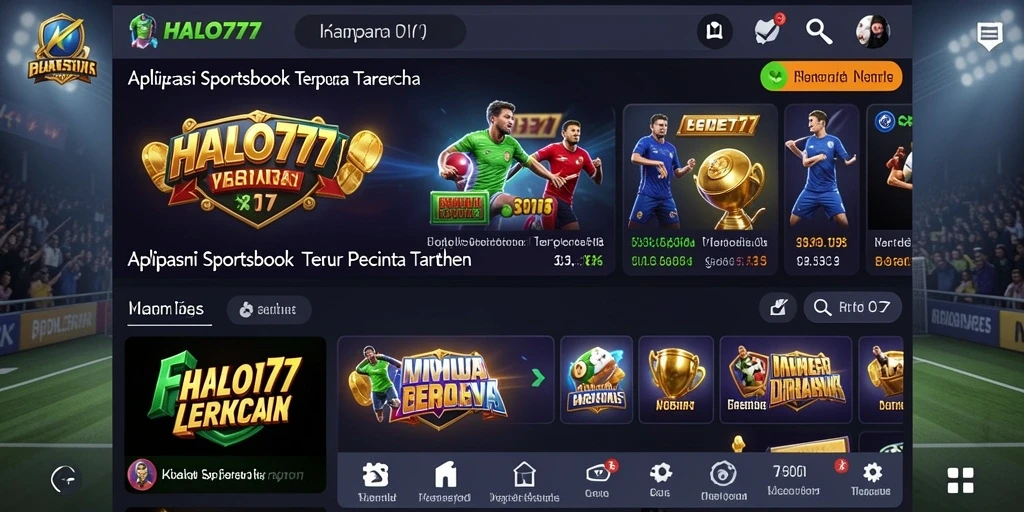 Tampilan gameplay menarik dari aplikasi sportsbook HALO777.