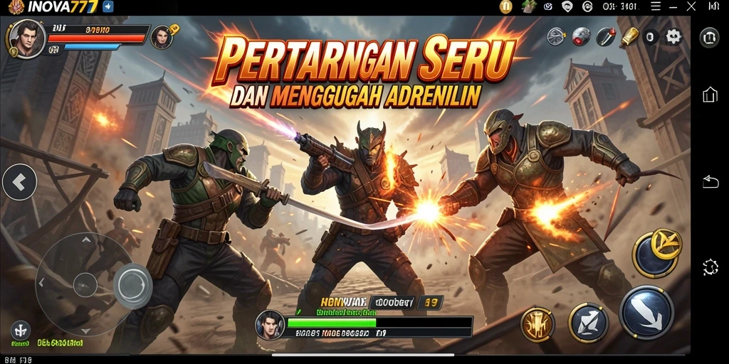 Tampilkan gameplay menarik dari INOVA77 dalam pertarungan Fighting.