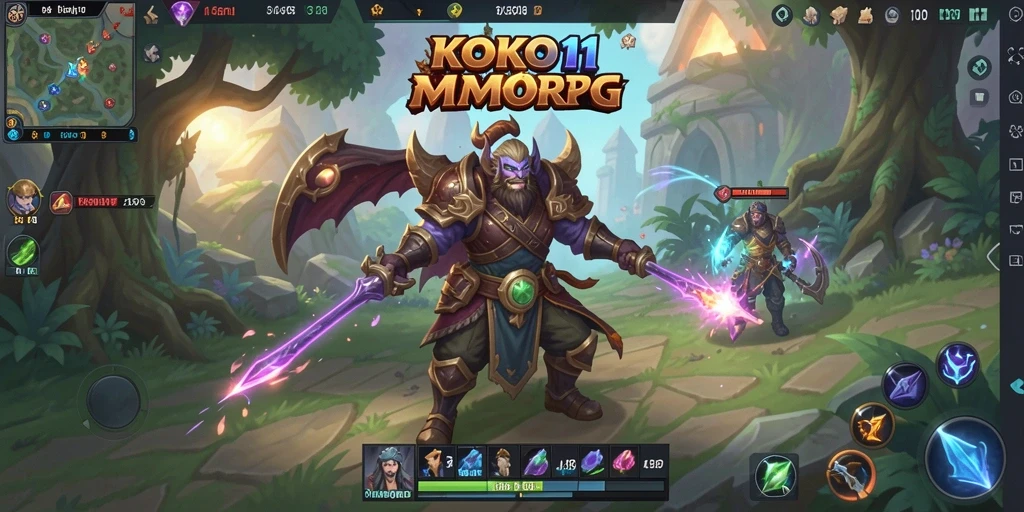 Screenshot KOKO11 menampilkan aksi seru dalam pertempuran MMORPG.