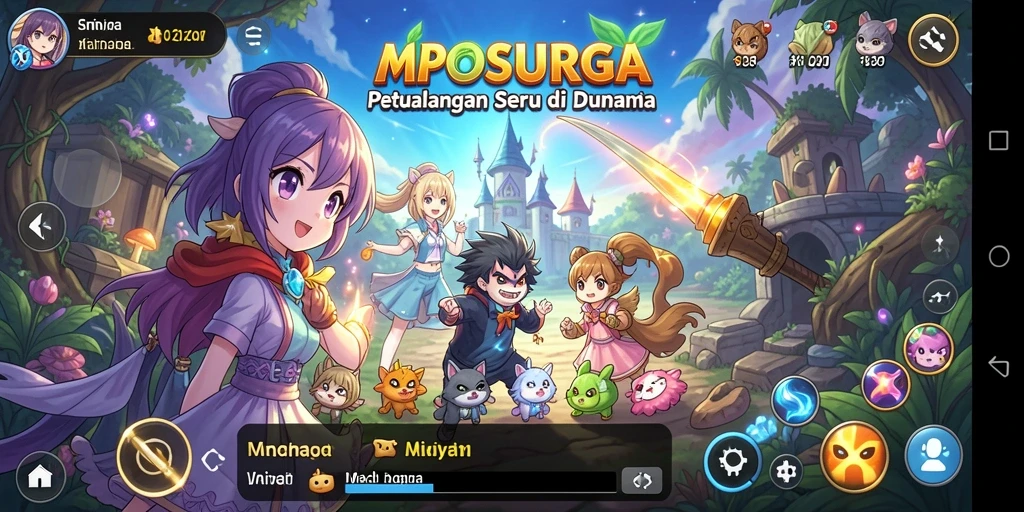 Tampilan screenshot gameplay MPOSURGA yang menakjubkan dan penuh aksi.