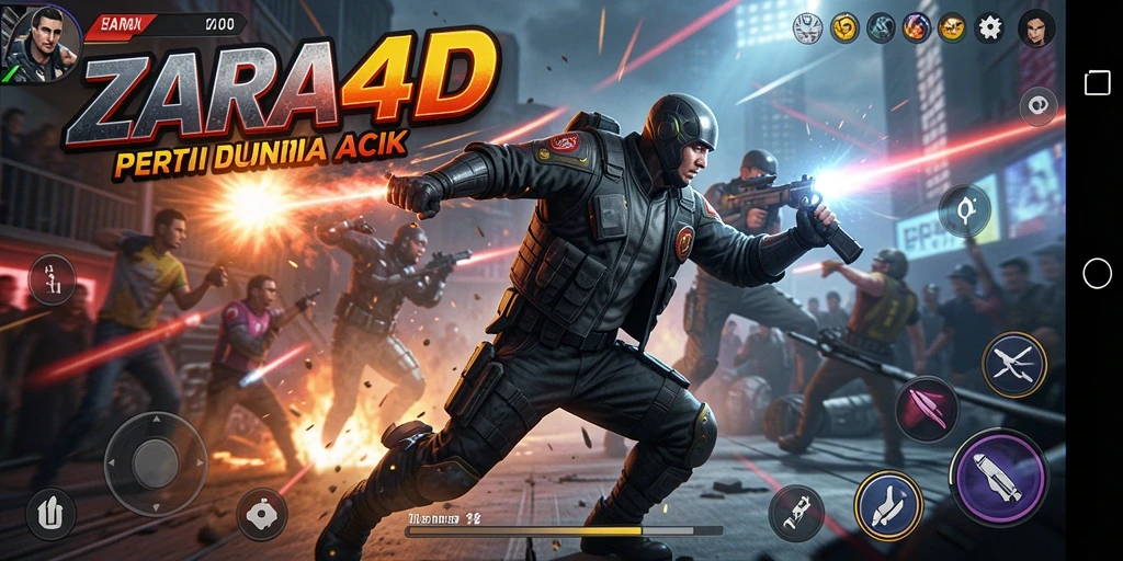 Tangkapan layar gameplay pertarungan ZARA4D yang menegangkan.